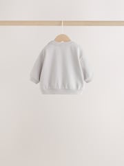 Charcoal Grey/Neutral Sweatshirt and Leggings Baby Set 6 Piece (0mths-3yrs) - Image 9 of 13