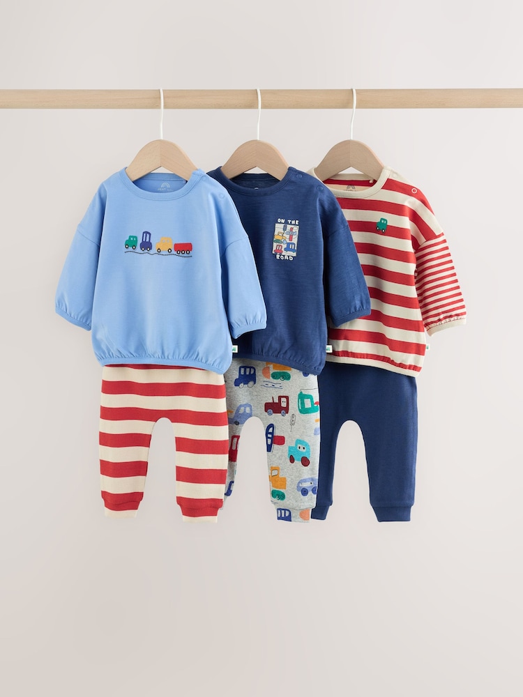 Red/Blue Transport Baby Top and Leggings Set 6 Piece (0mths-3yrs) - Image 1 of 19 Red/Blue Transport Baby Top and Leggings Set 6 Piece (0mths-3yrs) - Image 1 of 19