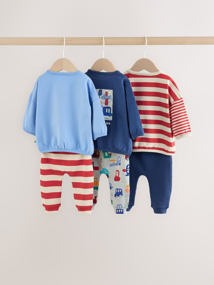 Red/Blue Transport Baby Top and Leggings Set 6 Piece (0mths-3yrs) - Image 2 of 19 Red/Blue Transport Baby Top and Leggings Set 6 Piece (0mths-3yrs) - Image 2 of 19