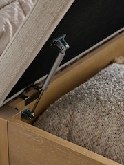 Tweedy Plain Light Natural Lily Wooden Storage Ottoman Bench - Image 3 of 8