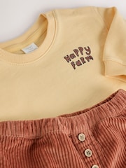 Yellow Farm Sweatshirt and Cord Trousers Baby Set 2 Piece (0mths-2yrs) - Image 8 of 10