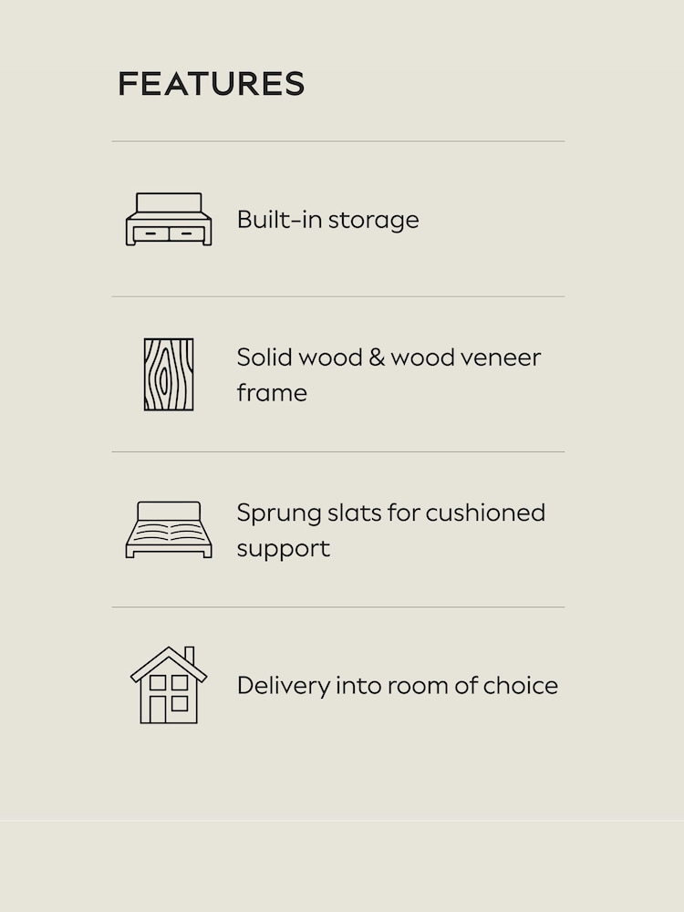 Wooden Light Oak Effect Soft Twill Mink Natural Matson Ottoman Storage Bed Frame - Image 2 of 2 Wooden Light Oak Effect Soft Twill Mink Natural Matson Ottoman Storage Bed Frame - Image 2 of 2