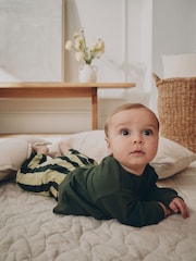 Green Stripe Baby Set Sweat Top and Trousers (0mths-2yrs) - Image 1 of 3