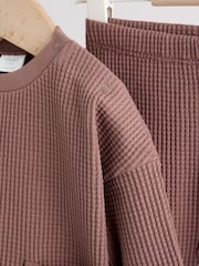 Brown Textured Top and Legging Baby Set (0mths-2yrs) - Image 11 of 19