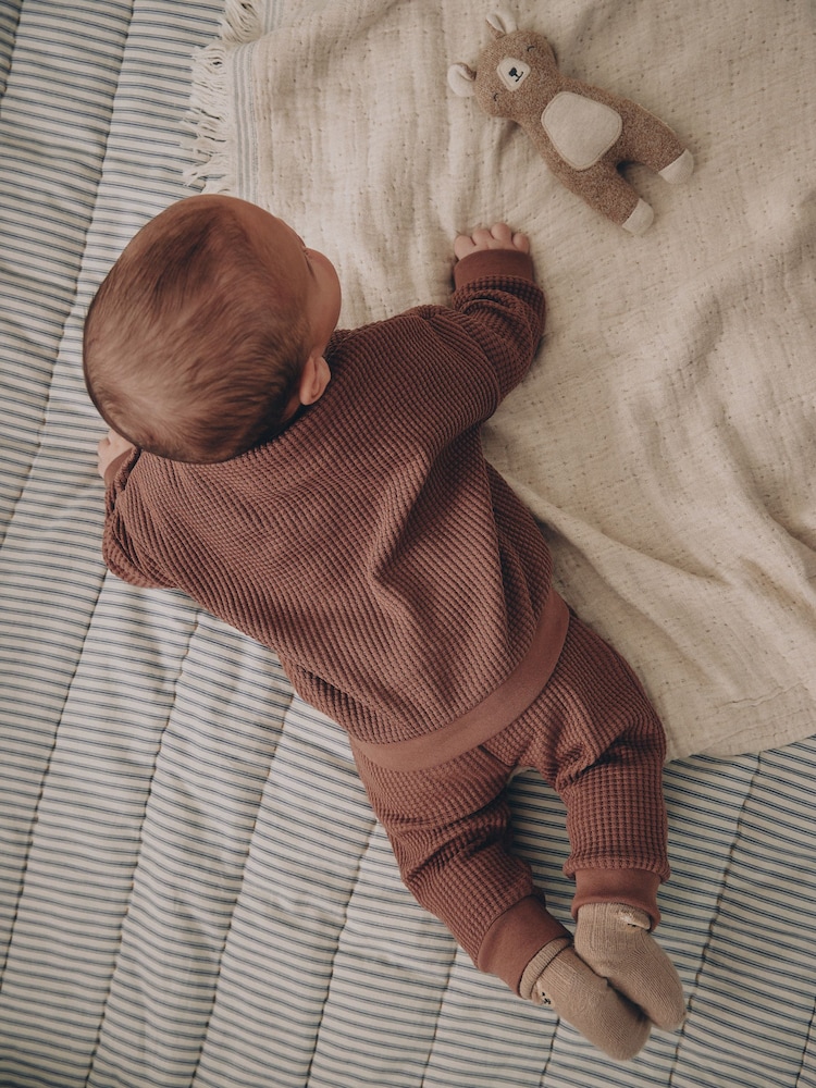 Brown Textured Top and Legging Baby Set (0mths-2yrs) - Image 2 of 19 Brown Textured Top and Legging Baby Set (0mths-2yrs) - Image 2 of 19