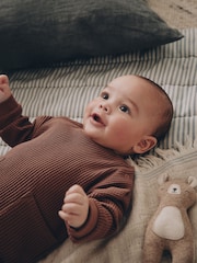 Brown Textured Top and Legging Baby Set (0mths-2yrs) - Image 3 of 19