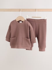 Brown Textured Top and Legging Baby Set (0mths-2yrs) - Image 5 of 19