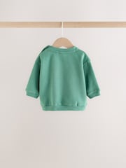 Green Slogan Baby Set Sweat Top and Trousers (0mths-2yrs) - Image 4 of 11