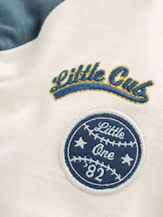 Blue/Neutral Varsity Top and Leggings Baby Set (0mths-2yrs) - Image 11 of 14