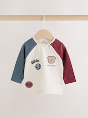 Blue/Neutral Varsity Top and Leggings Baby Set (0mths-2yrs) - Image 3 of 14
