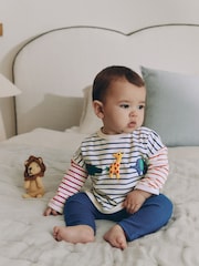Red/Blue Safari Animals Top and Leggings Baby Set (0mths-2yrs) - Image 1 of 19