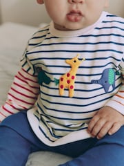 Red/Blue Safari Animals Top and Leggings Baby Set (0mths-2yrs) - Image 4 of 19