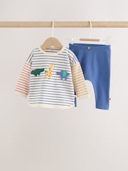 Red/Blue Safari Animals Top and Leggings Baby Set (0mths-2yrs) - Image 5 of 19