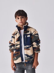 Superdry Printed Borg Fleece - Image 1 of 7