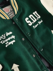 Superdry Green Varsity Bomber Jacket - Image 10 of 12