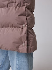 Superdry Taupe Brown Everest Longline Puffer Coat - Image 6 of 7