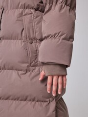 Superdry Taupe Brown Everest Longline Puffer Coat - Image 7 of 7