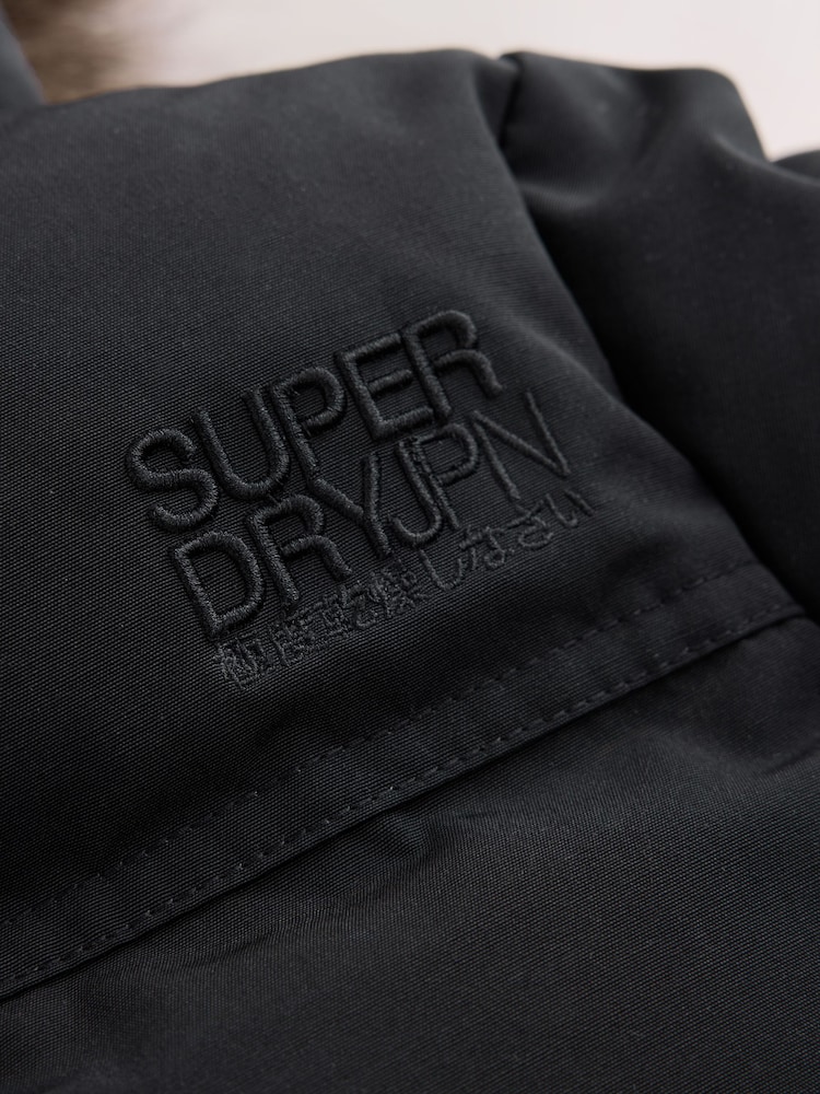 Superdry Black Everest Padded Bomber Coat - Image 10 of 10 Superdry Black Everest Padded Bomber Coat - Image 10 of 10