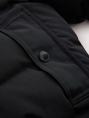 Superdry Black Everest Padded Bomber Coat - Image 9 of 10