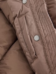 Superdry Taupe Brown Everest Padded Bomber Coat - Image 12 of 15