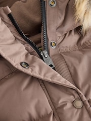 Superdry Taupe Brown Everest Padded Bomber Coat - Image 14 of 15