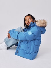 Zils - Superdry Everest Five Baffle dūnu jaka - Attēls 3 no 12