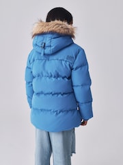 Zils - Superdry Everest Five Baffle dūnu jaka - Attēls 4 no 12