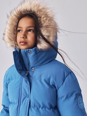 Zils - Superdry Everest Five Baffle dūnu jaka - Attēls 6 no 12
