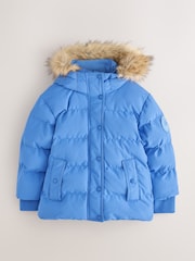 Zils - Superdry Everest Five Baffle dūnu jaka - Attēls 8 no 12