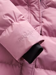 Superdry Pink Sports Pink Padded Coat - Image 10 of 12