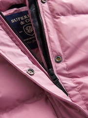 Superdry Pink Sports Pink Padded Coat - Image 9 of 12