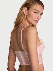 Victoria's Secret Angel Pink Blossom Embroidery Plunge Corset Top - Image 2 of 3
