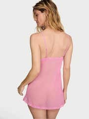 Victoria's Secret Pink Sugar Chiffon Lace Trim Mini Slip Dress - Image 3 of 3