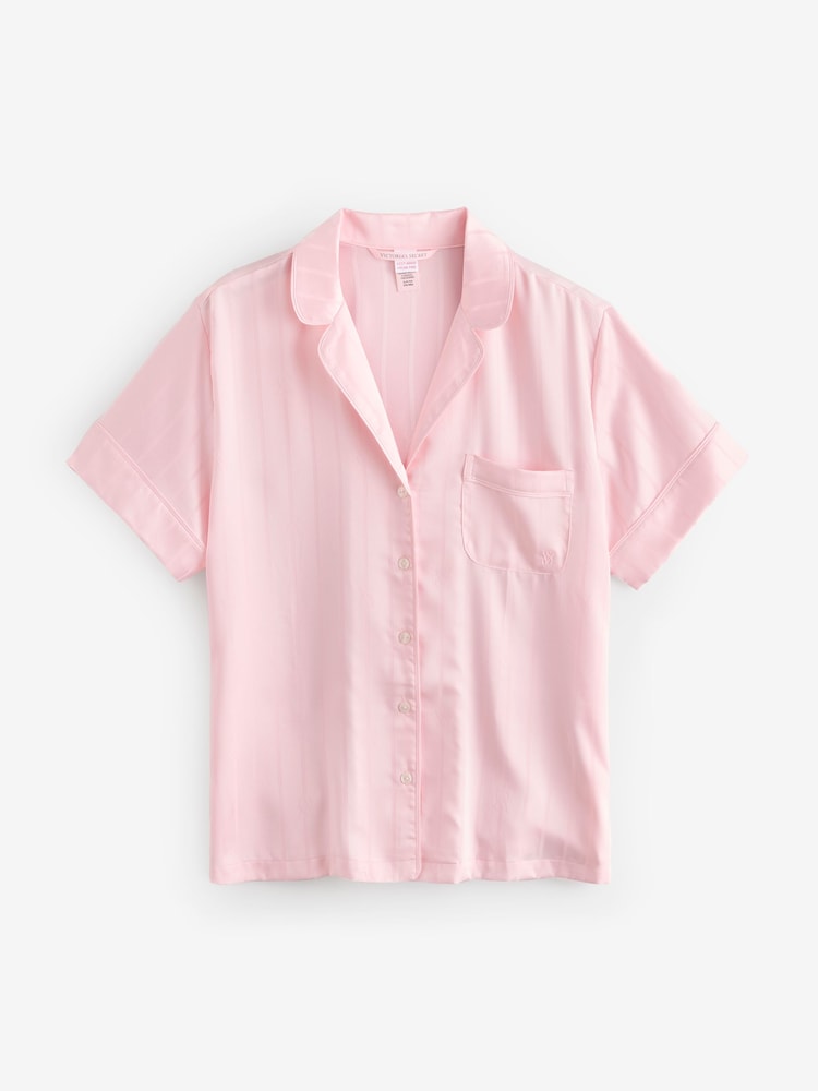 Victoria's Secret Angel Pink Satin Short Pyjamas Set - Image 2 of 5 Victoria's Secret Angel Pink Satin Short Pyjamas Set - Image 2 of 5