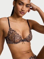 Victoria's Secret Leopard Brown Unlined Demi Sequin Embroidery Bra - Image 1 of 4