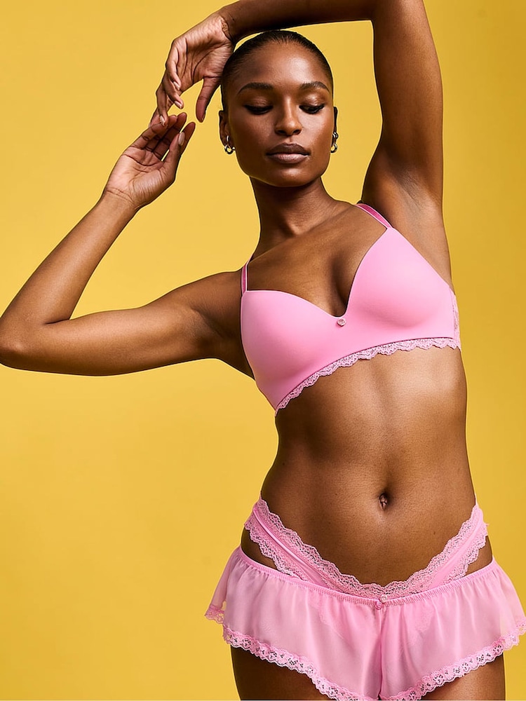 Victoria's Secret Pink Sugar Lace Trim Non Wired Push Up Bra - Image 3 of 3