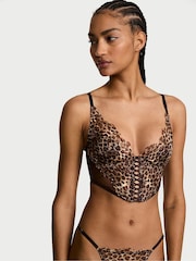 Victoria's Secret Leopard Brown Sequin Embroidery Corset - Image 1 of 3