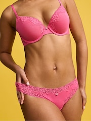 Victoria's Secret Pink Radiance Full Cup Push Up Cotton Lace Trim Bra - Image 3 of 3