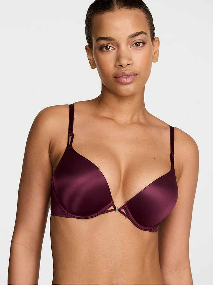 Victoria's Secret Rich Maroon Red Add 2 Cups Push Up Bombshell Bra - Image 1 of 3 Victoria's Secret Rich Maroon Red Add 2 Cups Push Up Bombshell Bra - Image 1 of 3