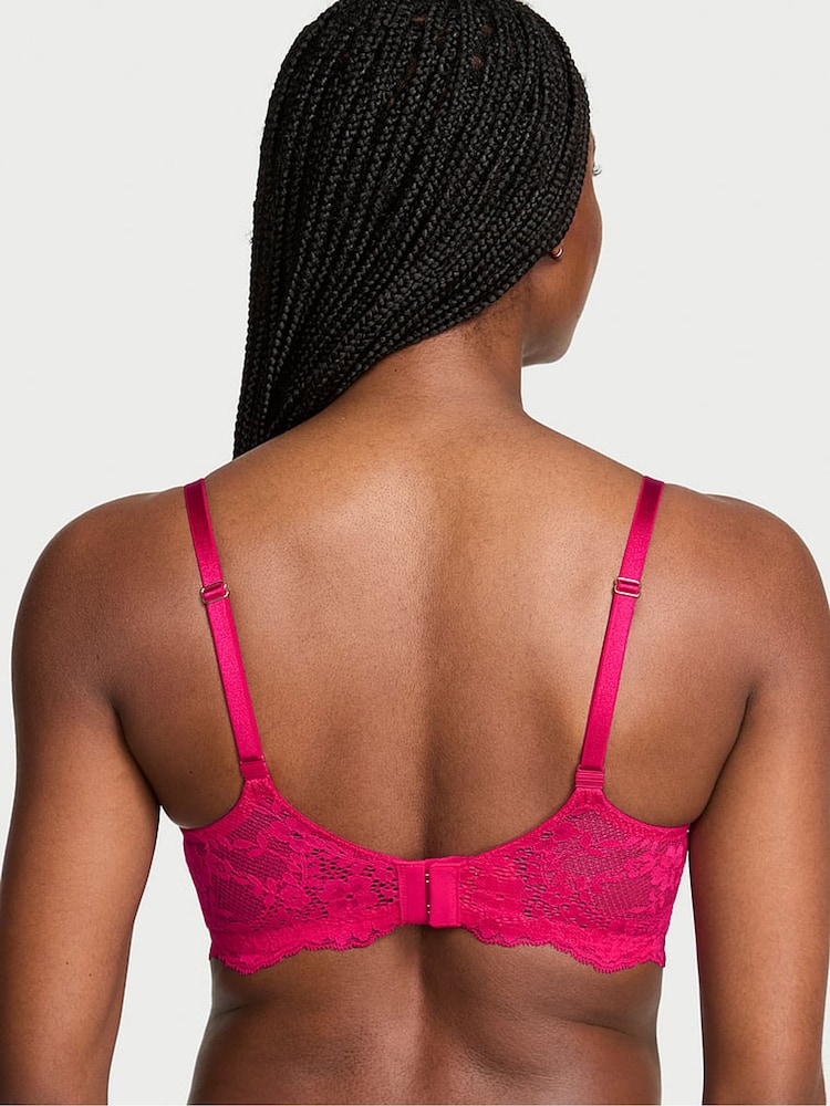 Victoria's Secret Vibrant Fuchsia Pink Push Up Lace Bra - Image 2 of 2