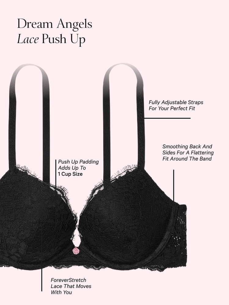 Victoria's Secret Vibrant Fuchsia Pink Push Up Lace Bra - Image 3 of 3 Victoria's Secret Vibrant Fuchsia Pink Push Up Lace Bra - Image 3 of 3