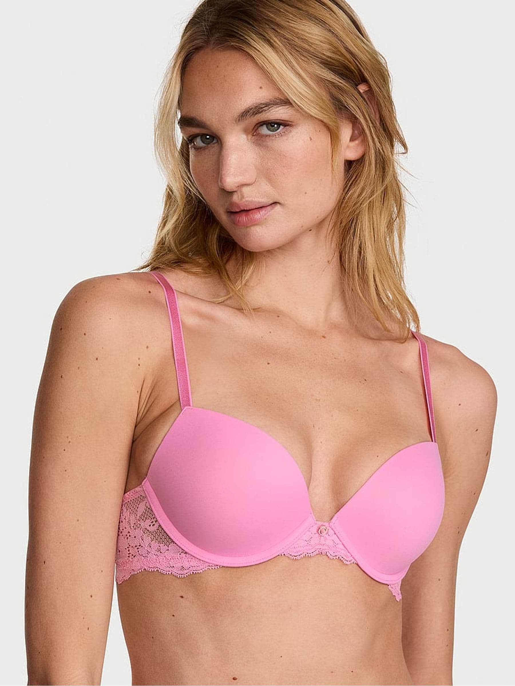 Victoria's Secret Pink Sugar Lace Trim Push Up Bra