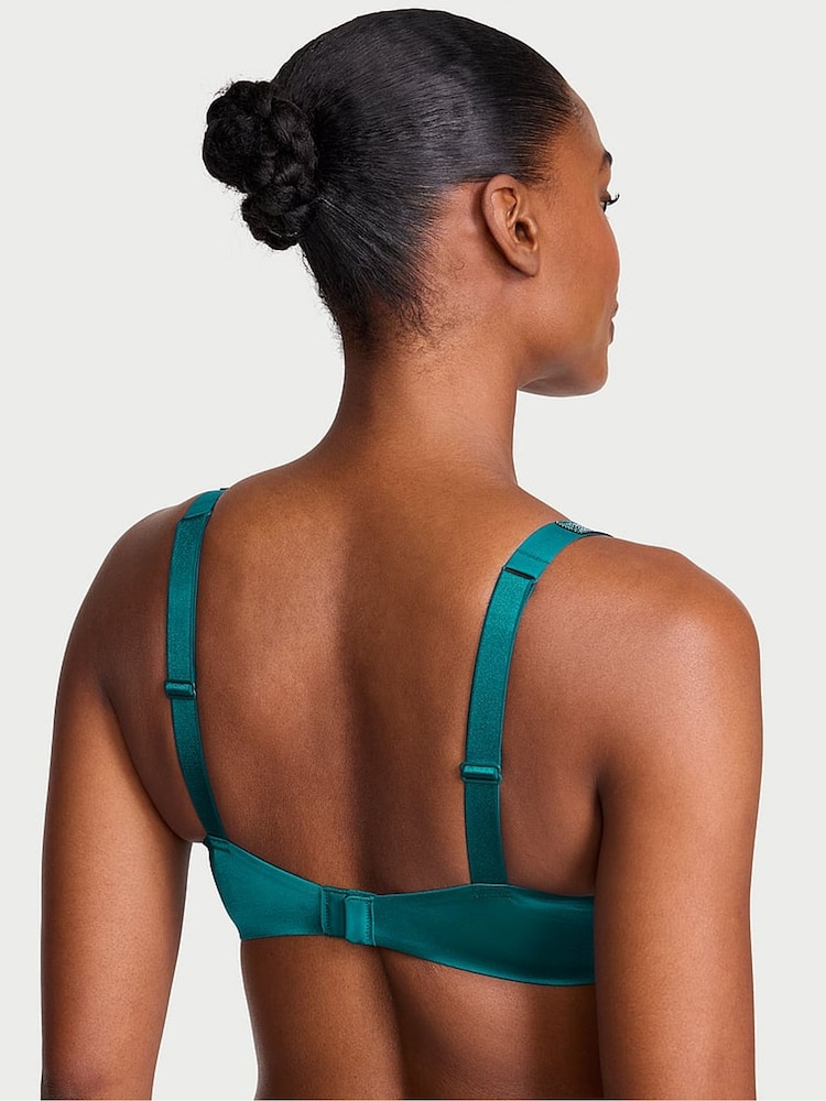 Victoria's Secret True Teal Blue Push Up Shine Strap Bra - Image 2 of 2 Victoria's Secret True Teal Blue Push Up Shine Strap Bra - Image 2 of 2