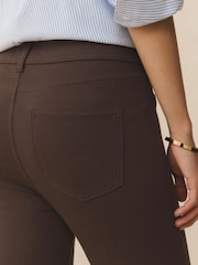 Chocolate Brown Jersey Denim Leggings - Image 6 of 9