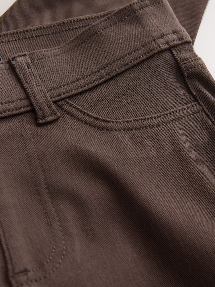 Chocolate Brown Jersey Denim Leggings - Image 9 of 9