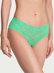 Victoria's Secret Green Grove Cheeky Lace Strappy Back Knickers - Image 1 of 2