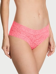 Victoria's Secret Pink Highlighter Cheeky Lace Strappy Back Knickers - Image 1 of 2
