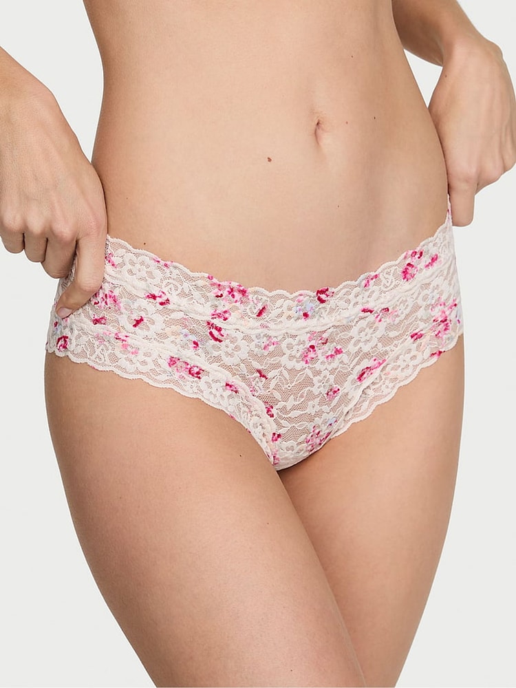 Victoria's Secret White Floral Cheeky Knickers - Image 1 of 2 Victoria's Secret White Floral Cheeky Knickers - Image 1 of 2
