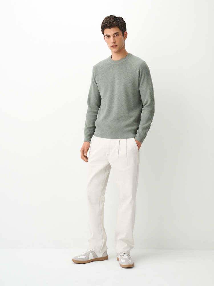 Πράσινο φασκόμηλου - Essential Textured Knitted Jumper - Εικόνα 2 του 6 Πράσινο φασκόμηλου - Essential Textured Knitted Jumper - Εικόνα 2 του 6