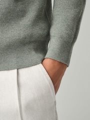 Πράσινο φασκόμηλου - Essential Textured Knitted Jumper - Εικόνα 4 του 6